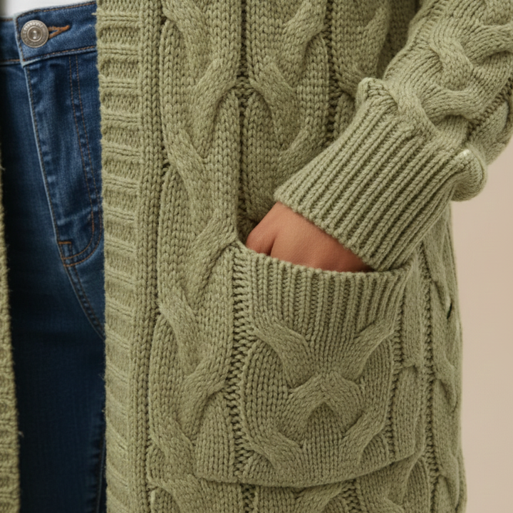 Cardigan Donna Maglia Lunga Kapuzenpullover Trikot | Altivaro