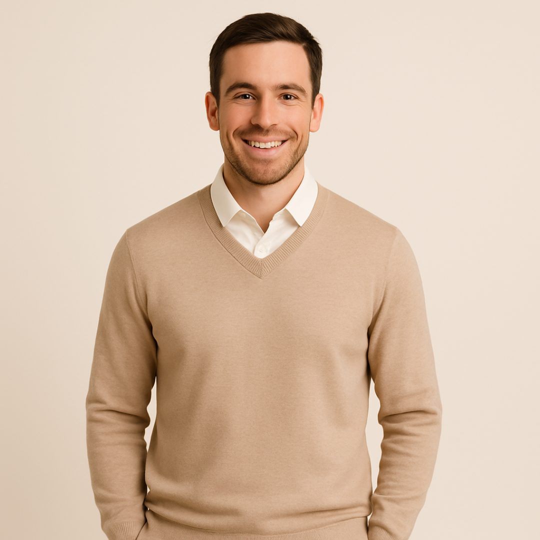 Maglione da Uomo con Scollo a V – Pullover Elegante e Leggero per Look Casual o Formale | Altivaro