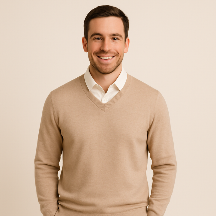 Maglione da Uomo con Scollo a V – Pullover Elegante e Leggero per Look Casual o Formale | Altivaro