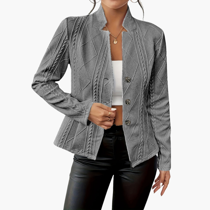 Blazer Donna con Bottoni e Dettagli in Maglia | Altivaro