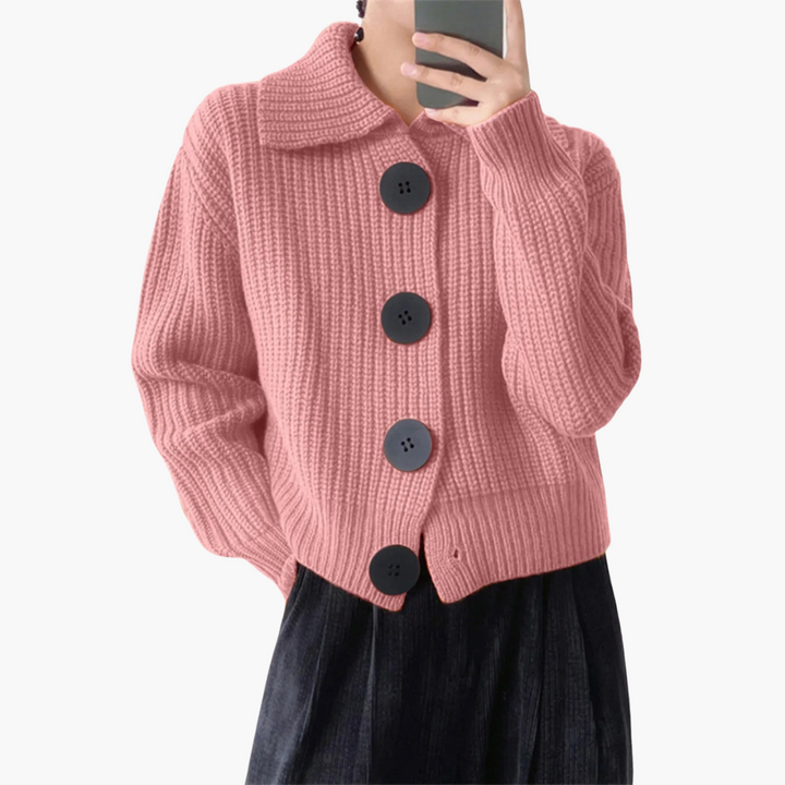 Cardigan a Maglia con Bottoni Grandi per Donna | Altivaro