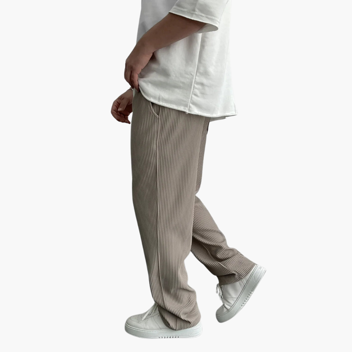 Pantaloni Uomo Plissettati Casual Morbidi Vita Elastica | Altivaro-Altivaro