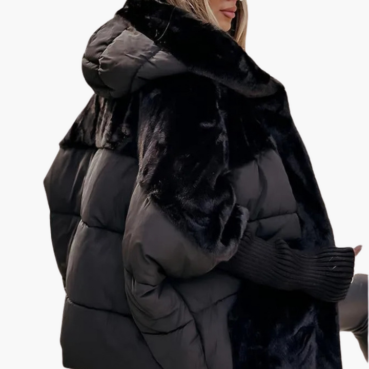 Giacca Donna Invernale Imbottita Ecopelliccia con Cappuccio | Altivaro