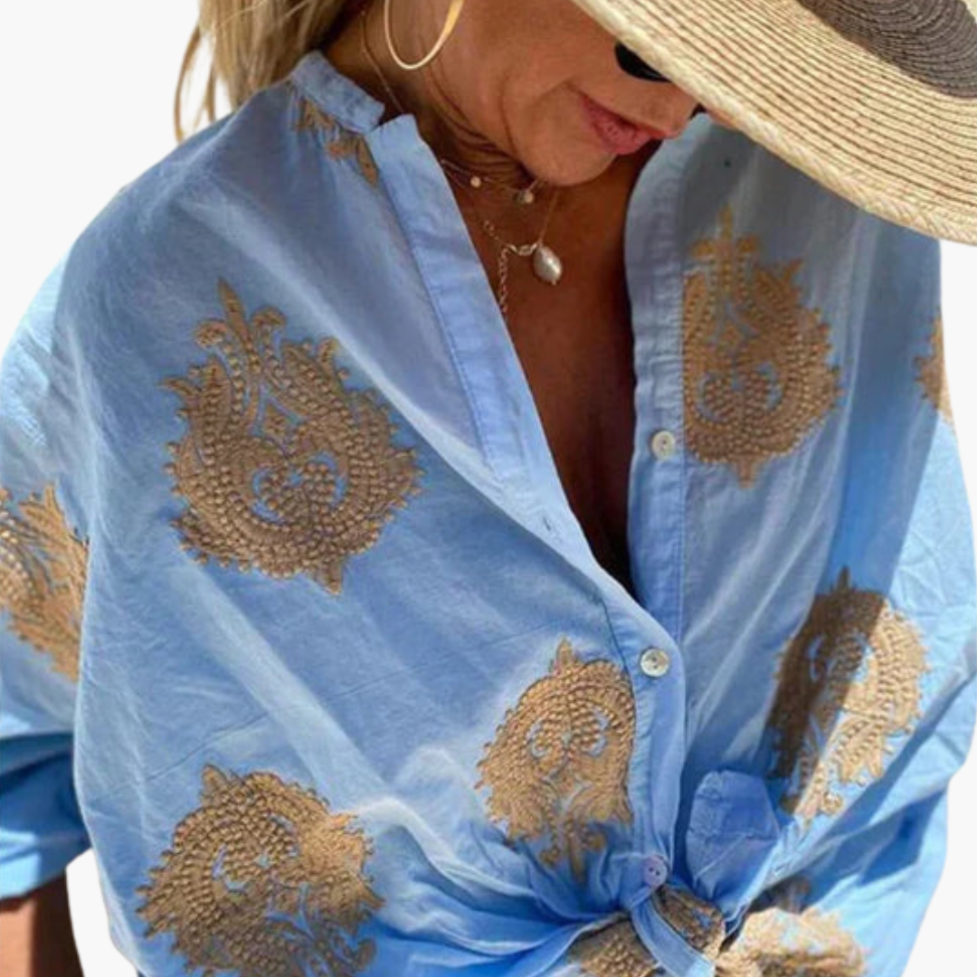 Camicia Donna Stampa Floreale Maniche Lunghe | Altivaro