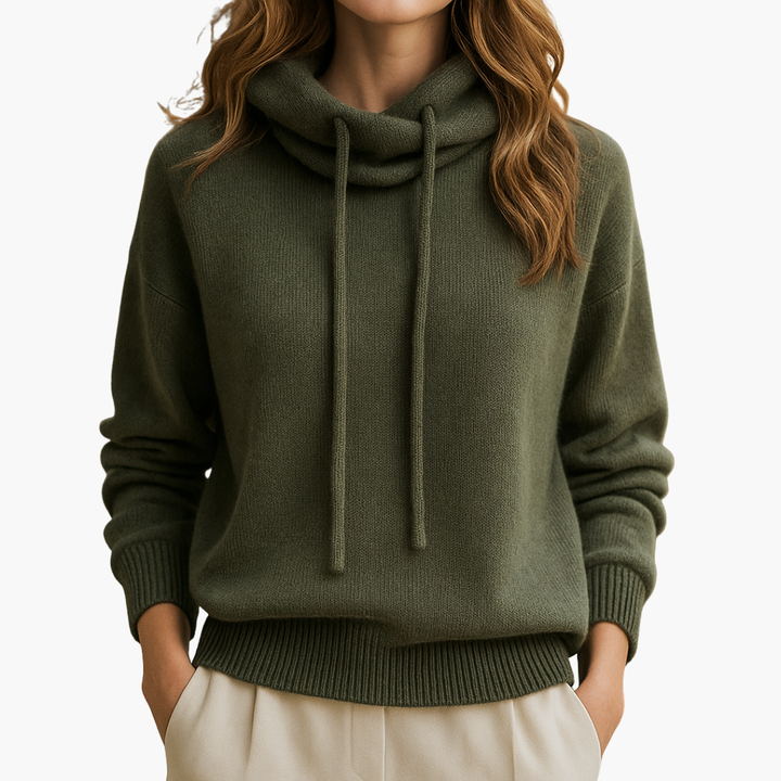 Maglione Donna con Cappuccio e Coulisse | Altivaro