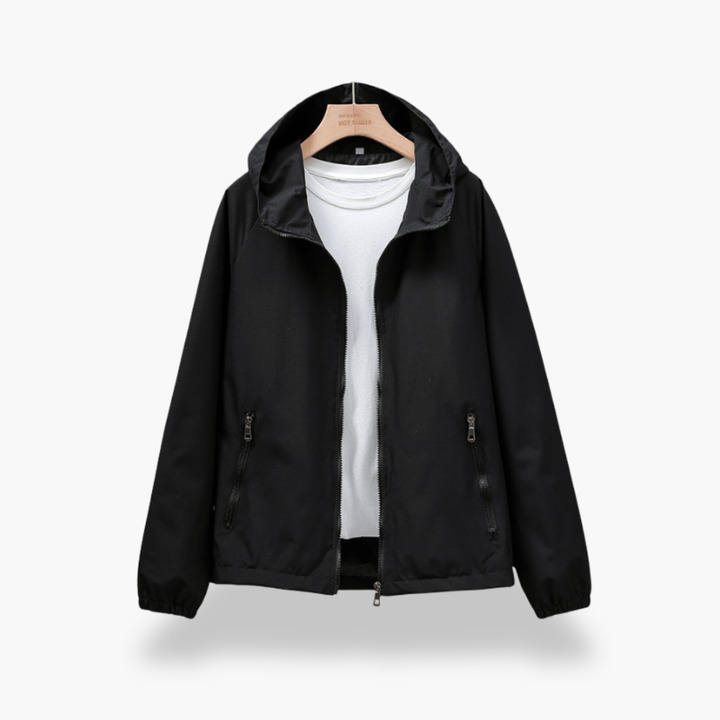 Giacca Impermeabile da Donna con Cappuccio e Zip | Altivaro