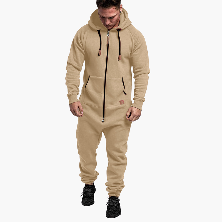 Men's Full Jumpsuit in Fleece with Hood and Zip | Altivaro
