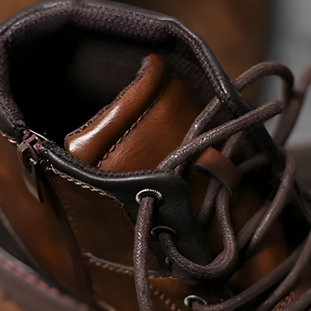 Orthopädische Herren-Stiefeletten mit Schnürsenkeln und Reißverschluss | Altivaro