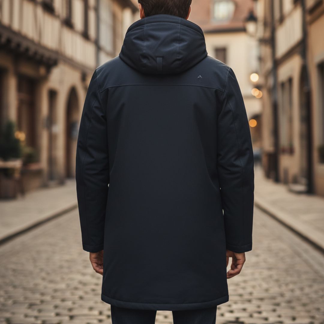 Langer Herren-Winterparka mit Nylonfüllung | Altivaro