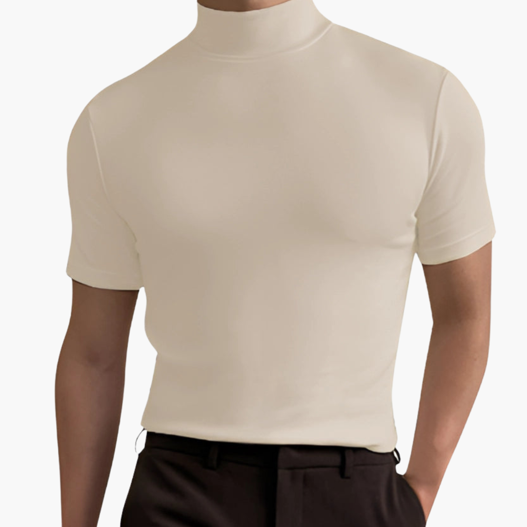 Maglietta Uomo Collo Alto Slim Fit Elasticizzata | Altivaro