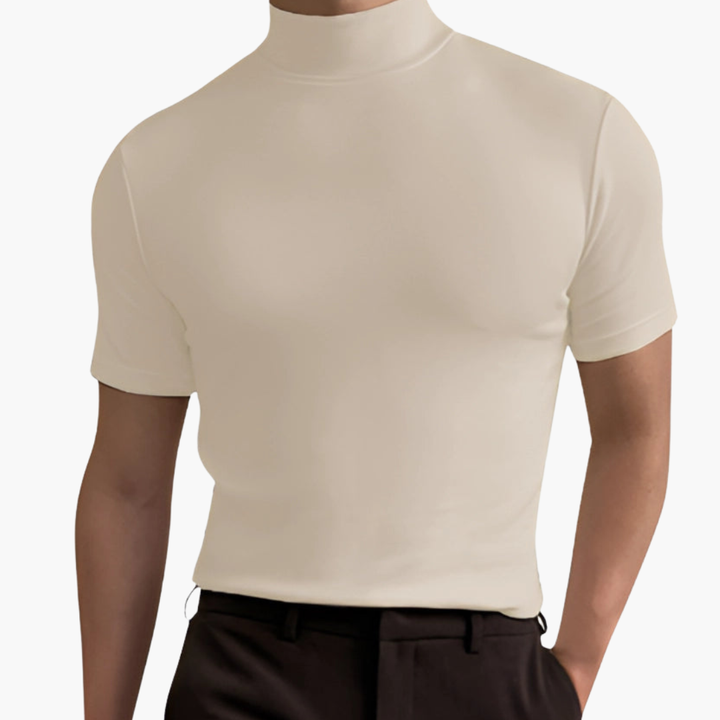 Maglietta Uomo Collo Alto Slim Fit Elasticizzata | Altivaro
