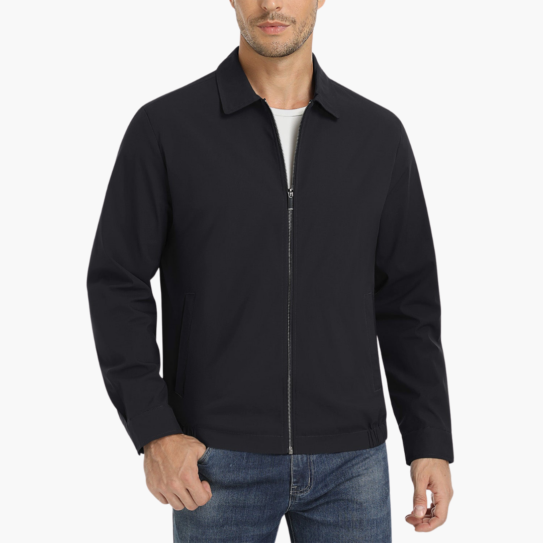 Lightweight Men's Jacket with Stand-up Collar and Zip | Altivaro