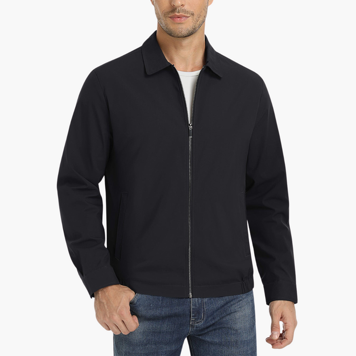 Lightweight Men's Jacket with Stand-up Collar and Zip | Altivaro