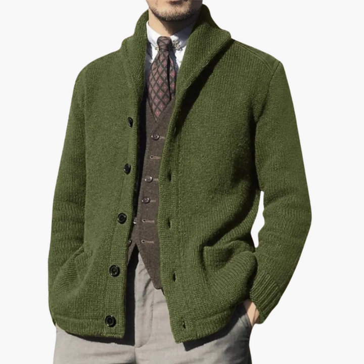 Men's Bicolor Cardigan | Altivaro