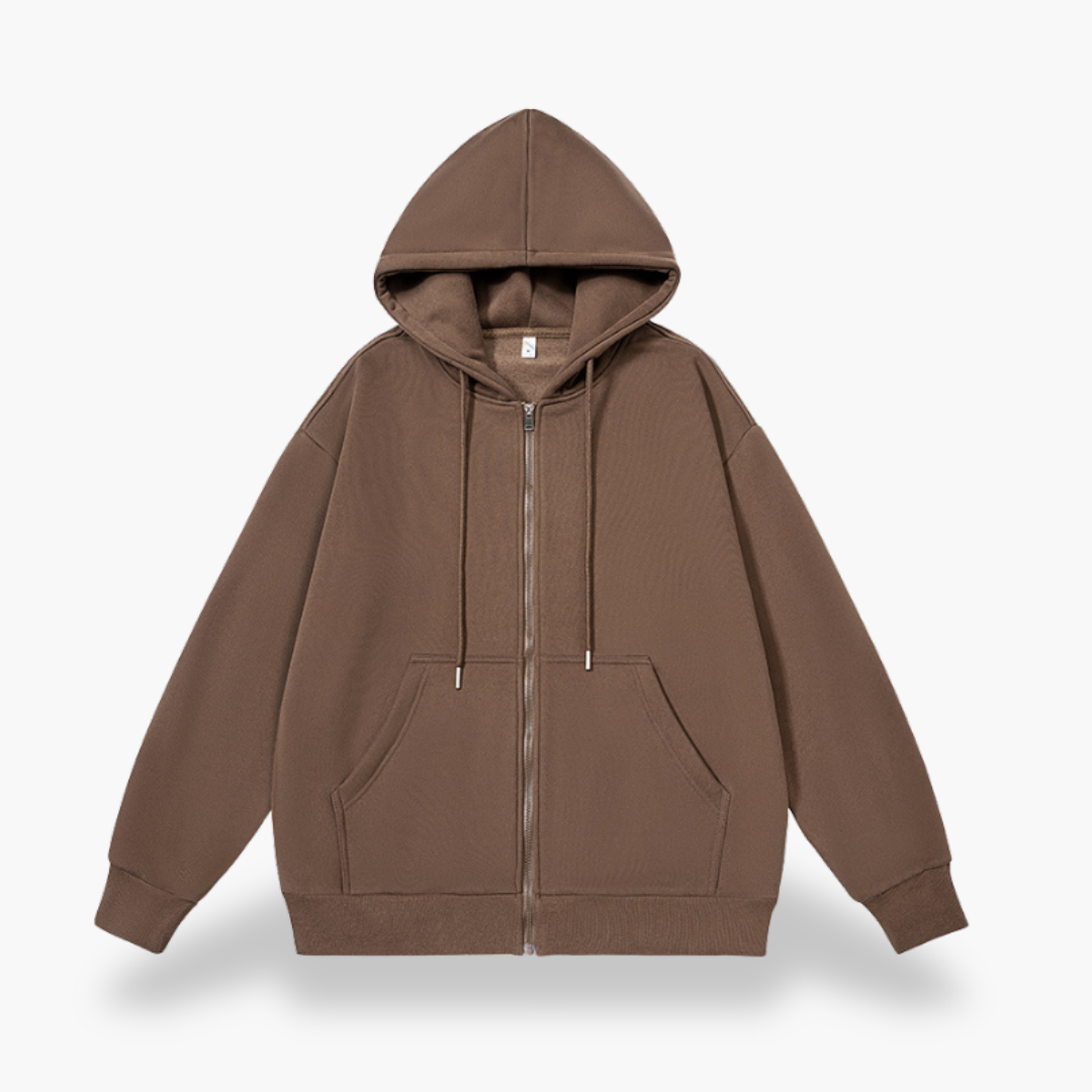 Felpa Uomo Cappuccio Zip Casual Streetwear | Altivaro