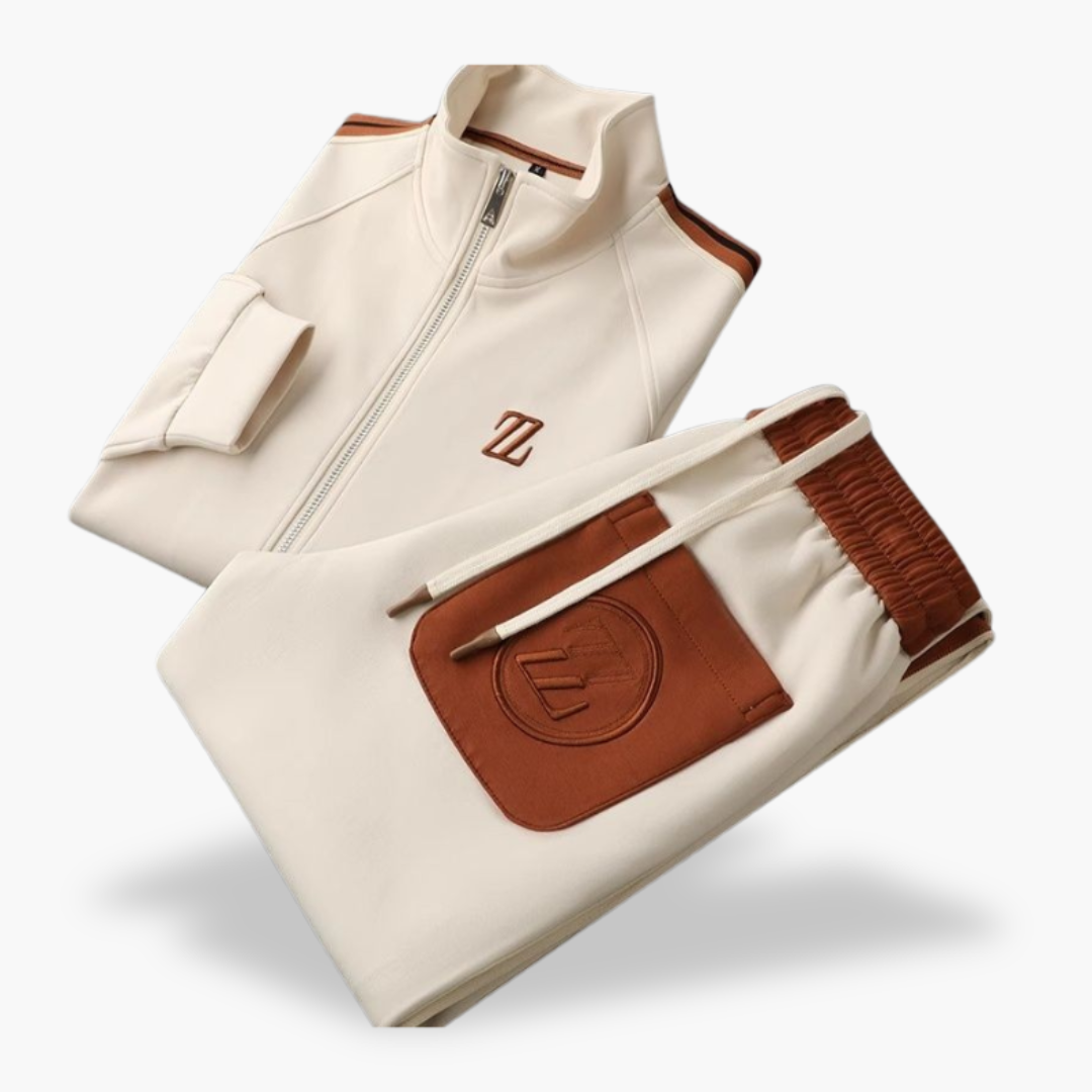 Tuta Sportiva Uomo con Strisce e Zip | Altivaro