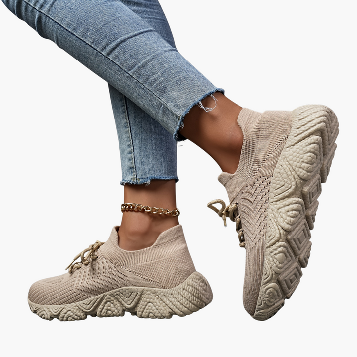 Scarpe ortopediche donna beige con suola | Altivaro