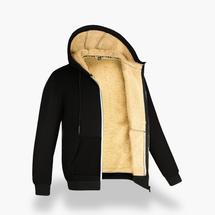 Men's Winter Hoodie Lined with Synthetic Fur | Altivaro