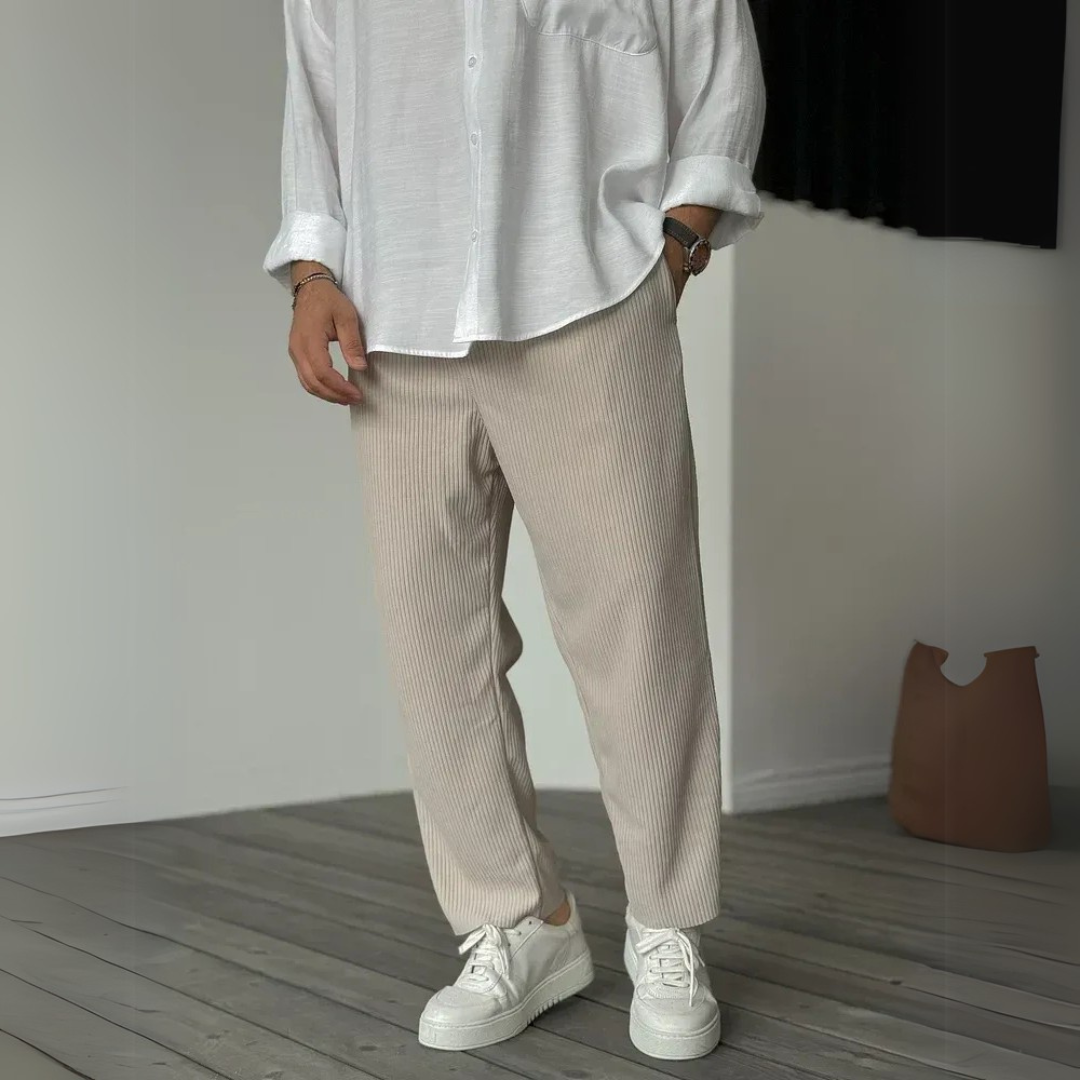 Uomo Pantaloni Larghi Cotone Casual Estivi | Altivaro-Altivaro