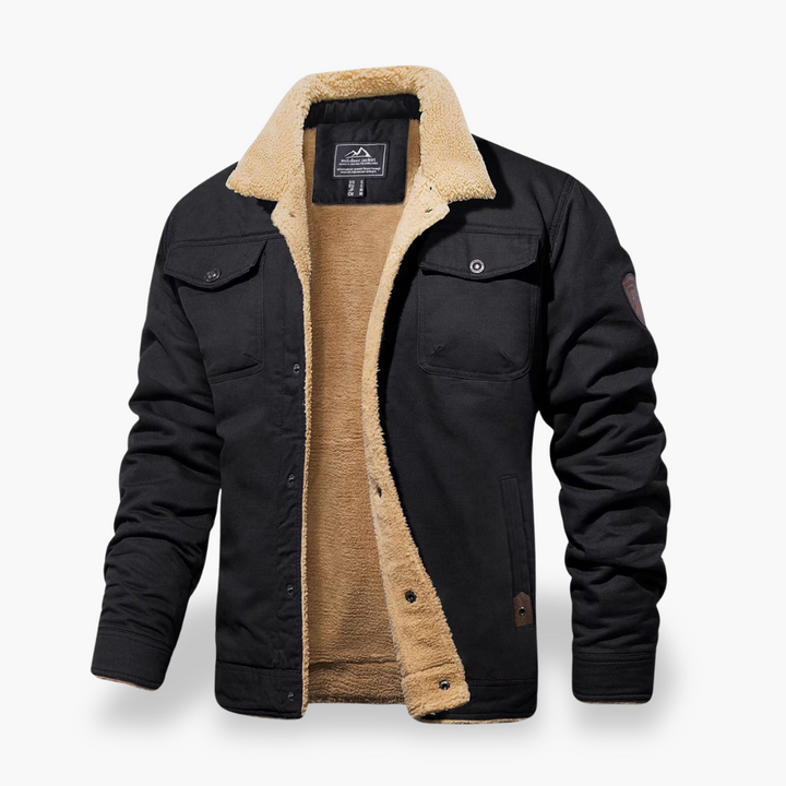 Men's Fleece Jacket with Multifunction Pockets and Sherpa Collar | Altivaro