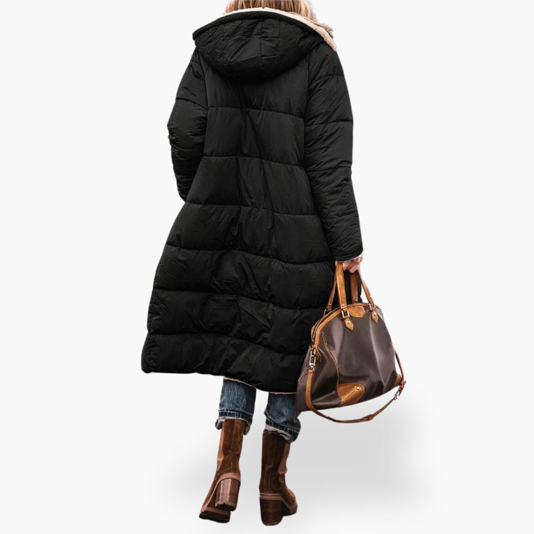 Giacca da donna Invernale Padded e Reversibile con Cappuccio e Pelliccia | Altivaro