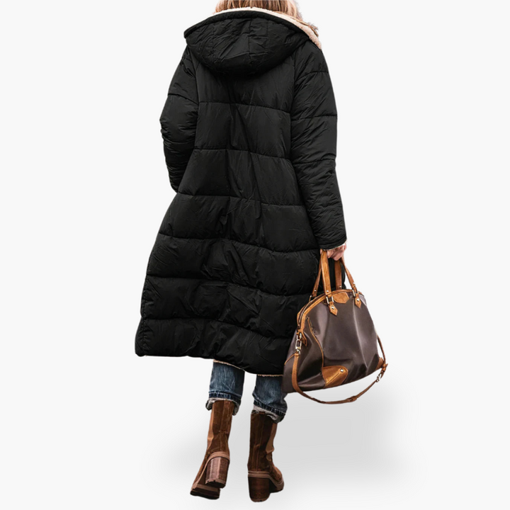 Giacca da donna Invernale Padded e Reversibile con Cappuccio e Pelliccia | Altivaro