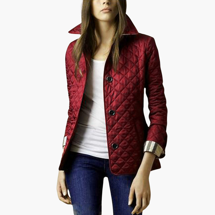 Giacca Quilted Donna con Bottoni e Collo Alto | Altivaro