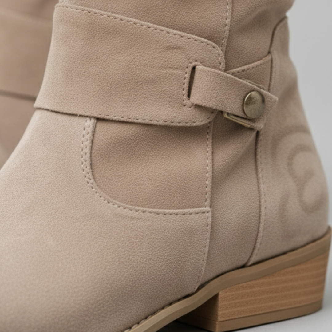 Orthopädische Damenstiefel aus Leder mit niedrigem Absatz | Altivaro