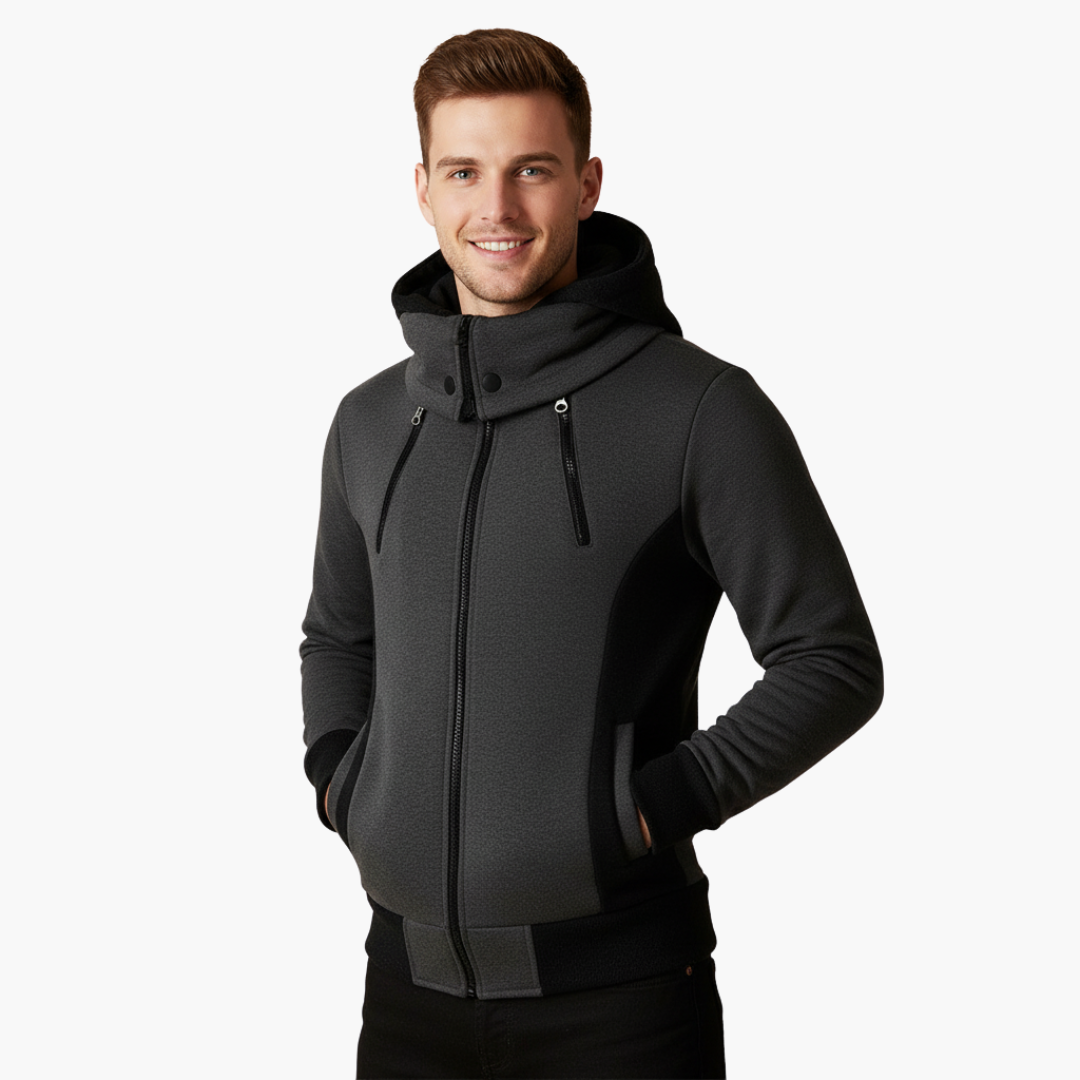 Felpa Uomo con Cappuccio e Cerniera Sportiva | Altivaro