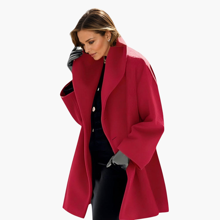 Women's Long Elegant Coat in Soft Fabric | Altivaro
