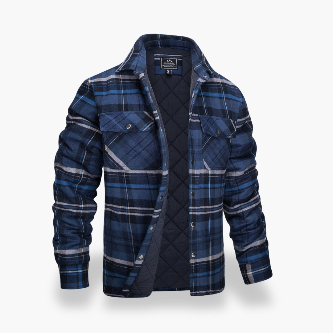 Men's Quilted Flannel Winter Shirt Jacket | Altivaro