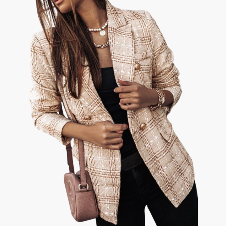 Blazer Donna in Tweed Scozzese Doppiopetto | Altivaro
