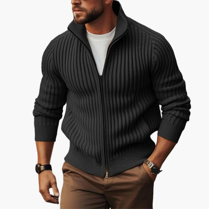 Maglione Cardigan Uomo con Zip e Maniche Lunghe | Altivaro