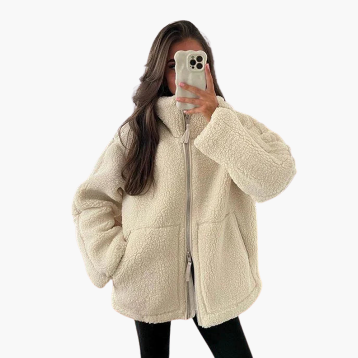 Giacca in Pile Teddy con Zip Donna | Altivaro