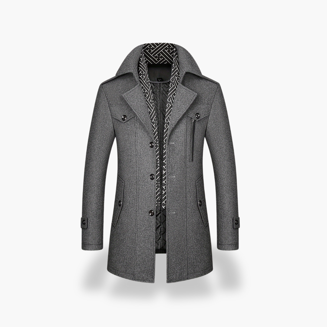 Cappotto Uomo con Bottoni e Dettagli | Altivaro