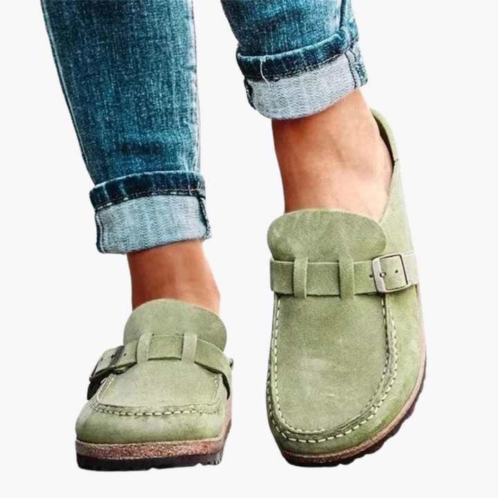 Scarpe Ortopediche da Donna in Suede con Fibbia | Altivaro