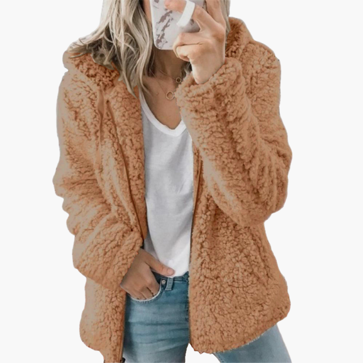 Women's Teddy Jacket in Soft Fleece with Hood | Altivaro