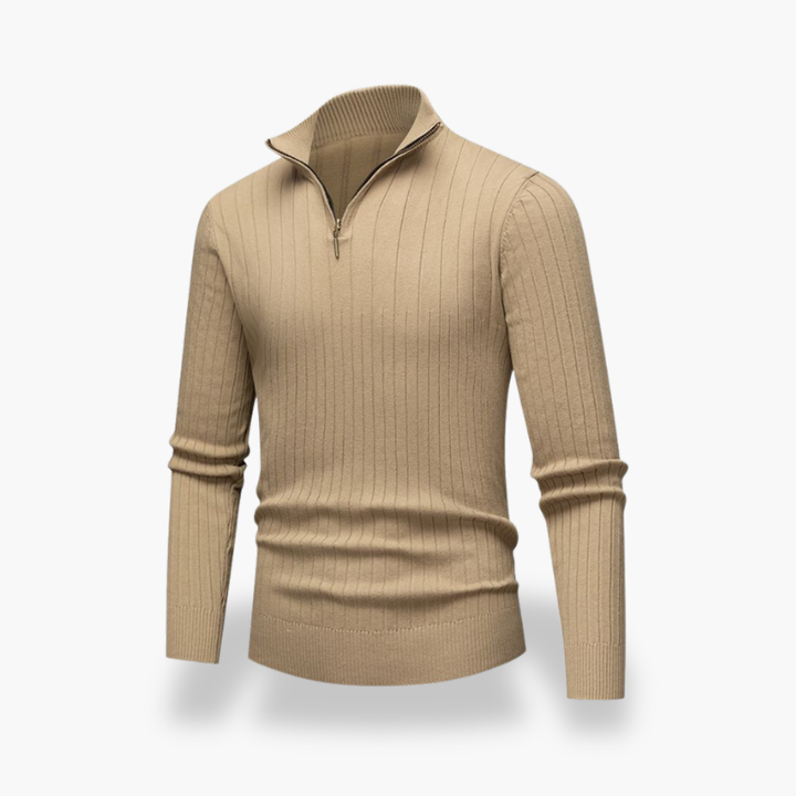 Maglione Uomo Lana Zip Collo Alto | Altivaro