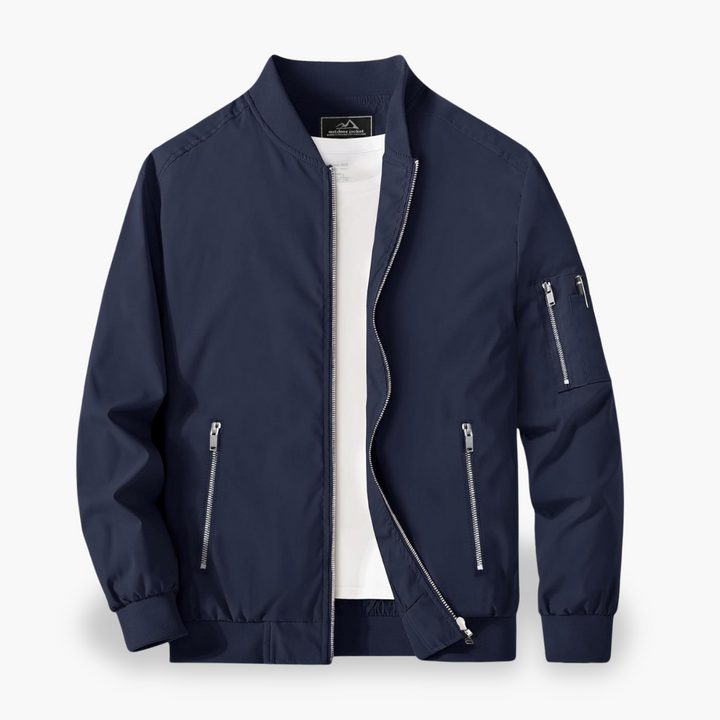 Men's bomber jacket with side zipper | Altivaro