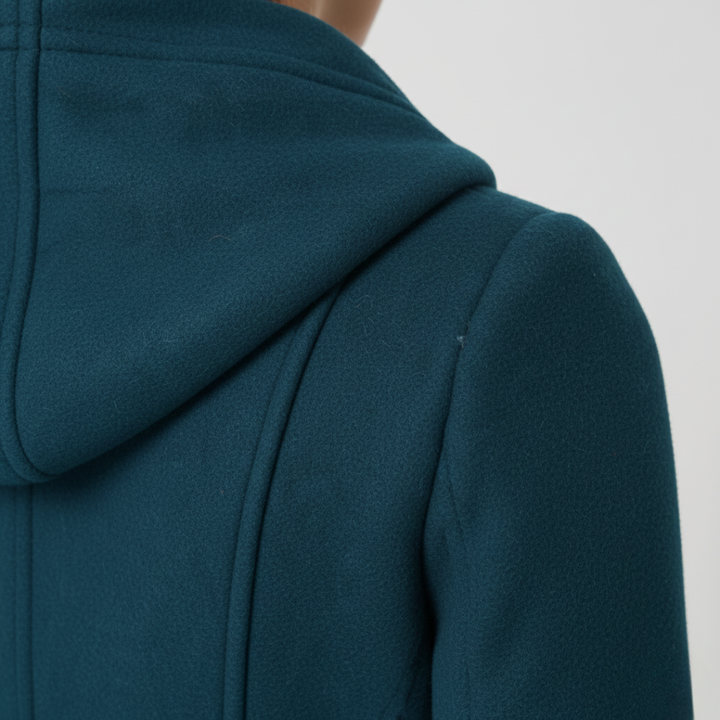 Damen Wintermantel mit Kapuze aus Stoff | Altivaro