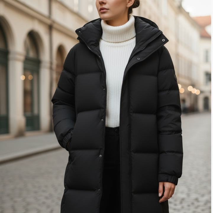 Damen synthetischer gesteppter Parka mit Kapuze | Altivaro