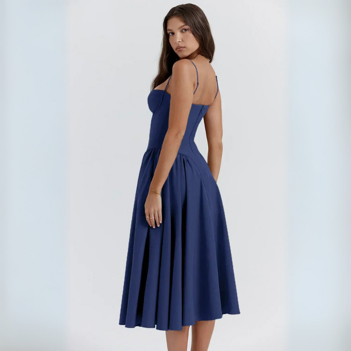 Vestito Midi Donna Bustier Spalline Sottili Festa | Altivaro