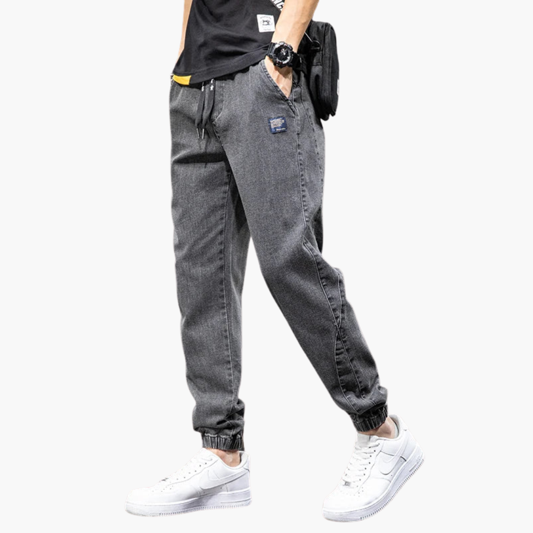 Jeans Jogger Uomo in Denim Elasticizzati Casual con Coulisse | Altivaro