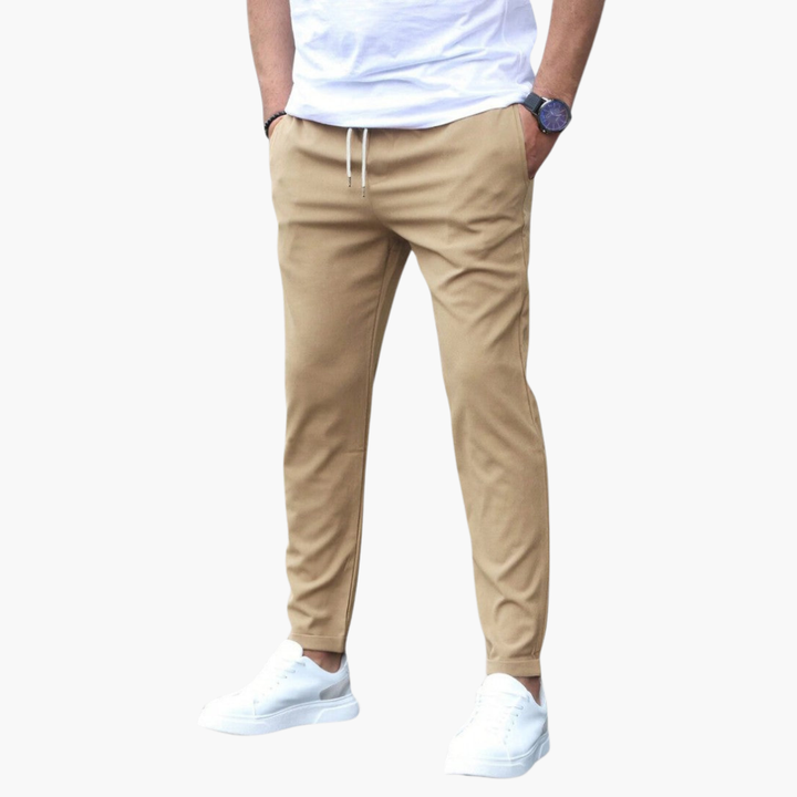 Pantaloni Uomo Casual Neri Slim Fit Cotone | Altivaro-Altivaro