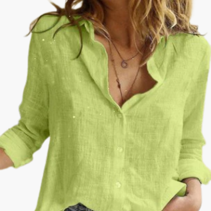 Camicia Donna in Lino Leggera Casual a Maniche Lunghe | Altivaro