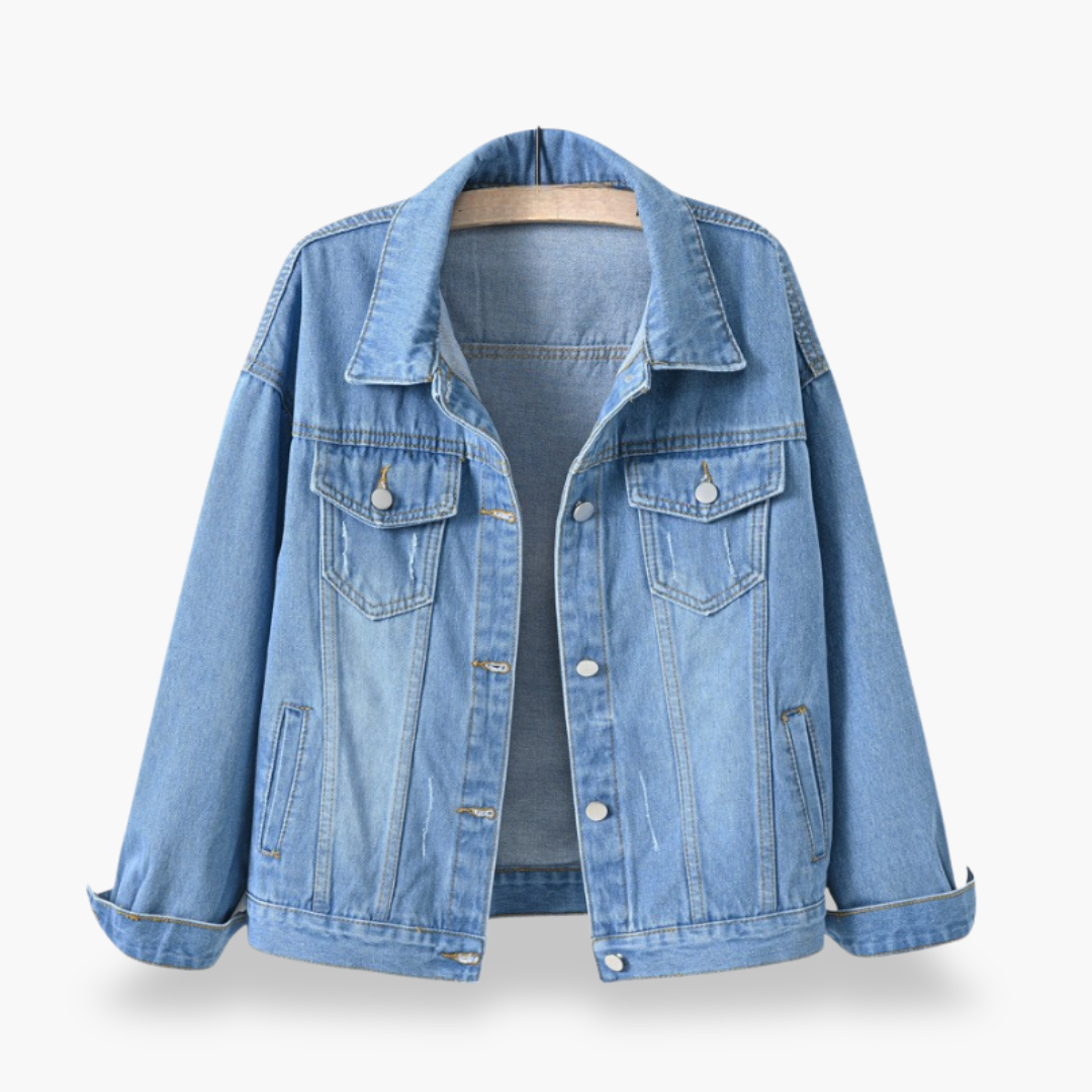 Giacca in denim con bottoni per donna | Altivaro
