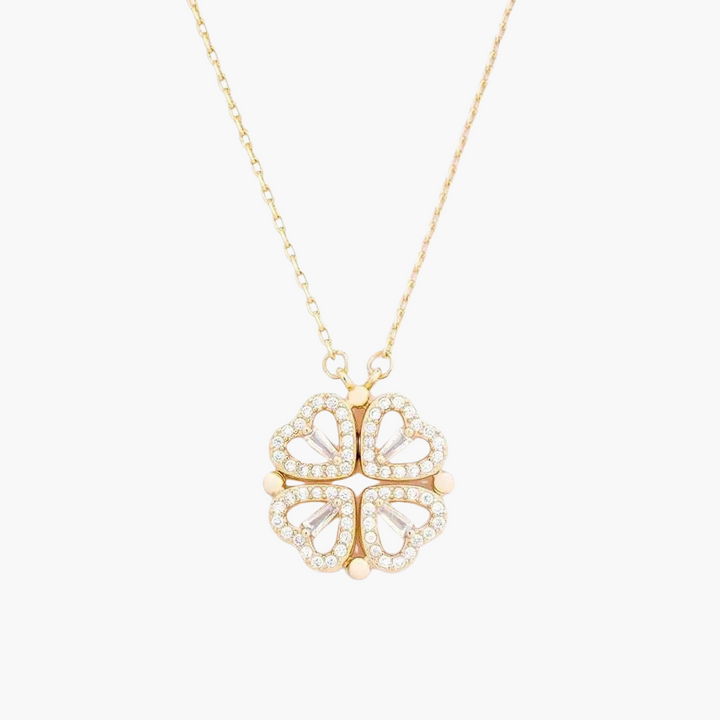 Collana Fiore con Cuori e Strass | Altivaro