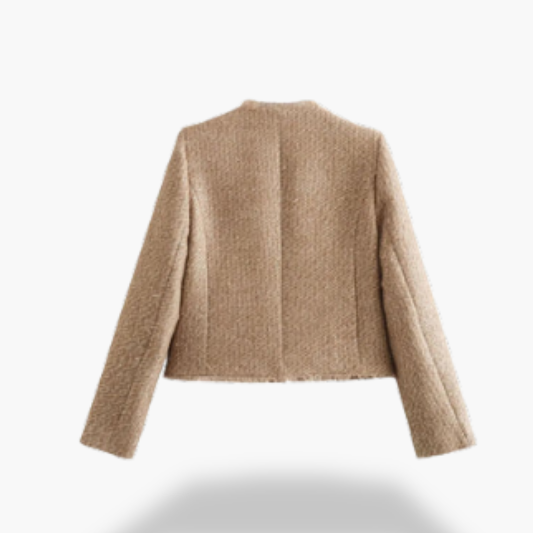 Giacca Tweed Donna Bottoni Tasche Autunno | Altivaro