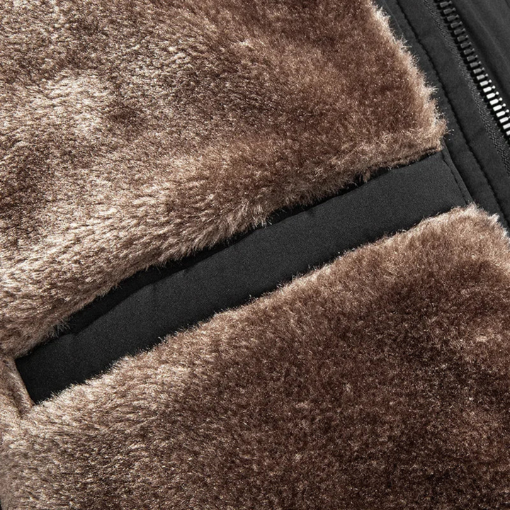 Herren Steppjacke mit Kapuze Stoff | Altivaro