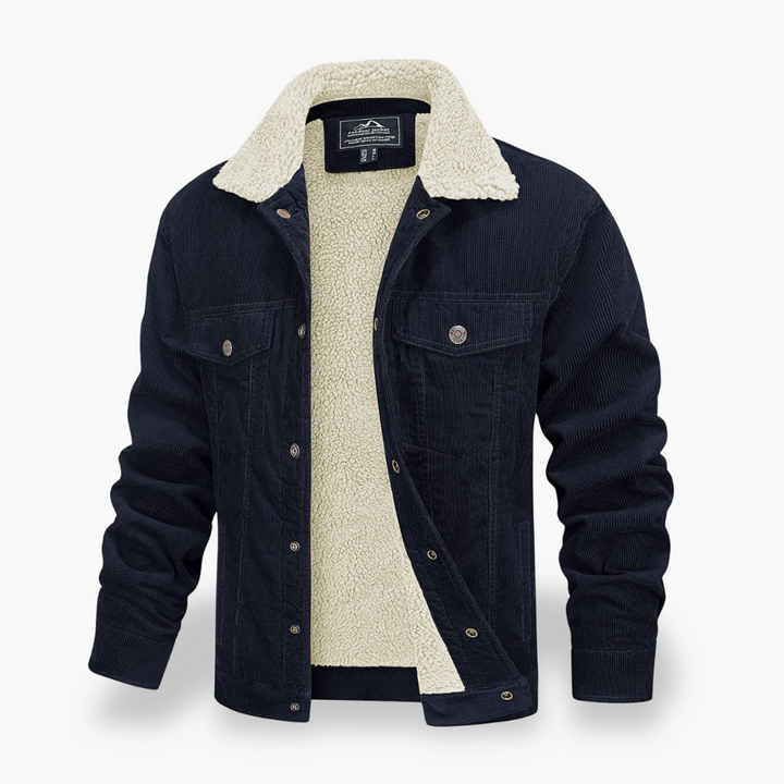 Men's Winter Jacket Corduroy Sherpa Lined | Altivaro